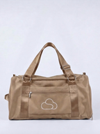 Skylaris Wanderer Duffel in Camel on a light gray background