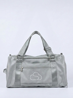 Skylaris Wanderer Duffel in Stone on a light gray background